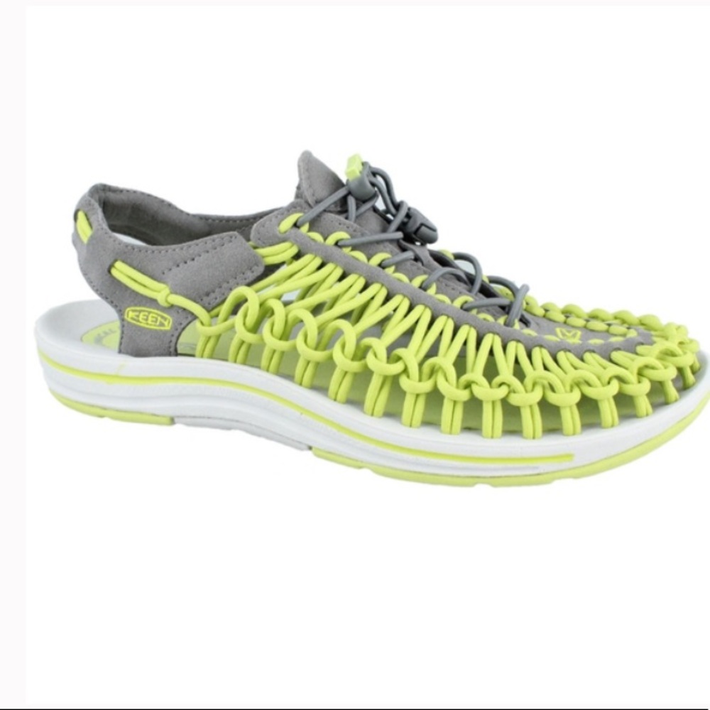 Keen Uneek Sporty Water Sandal Women Grey Lime 8.5